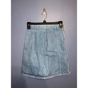 Vintage Y2K‎ Juniors Light Wash Full Size Zip Denim Skirt Size 2/24” Jean Skirt